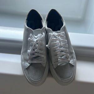 P448 white slip on vintage leather sneakers size 42 us 9.5